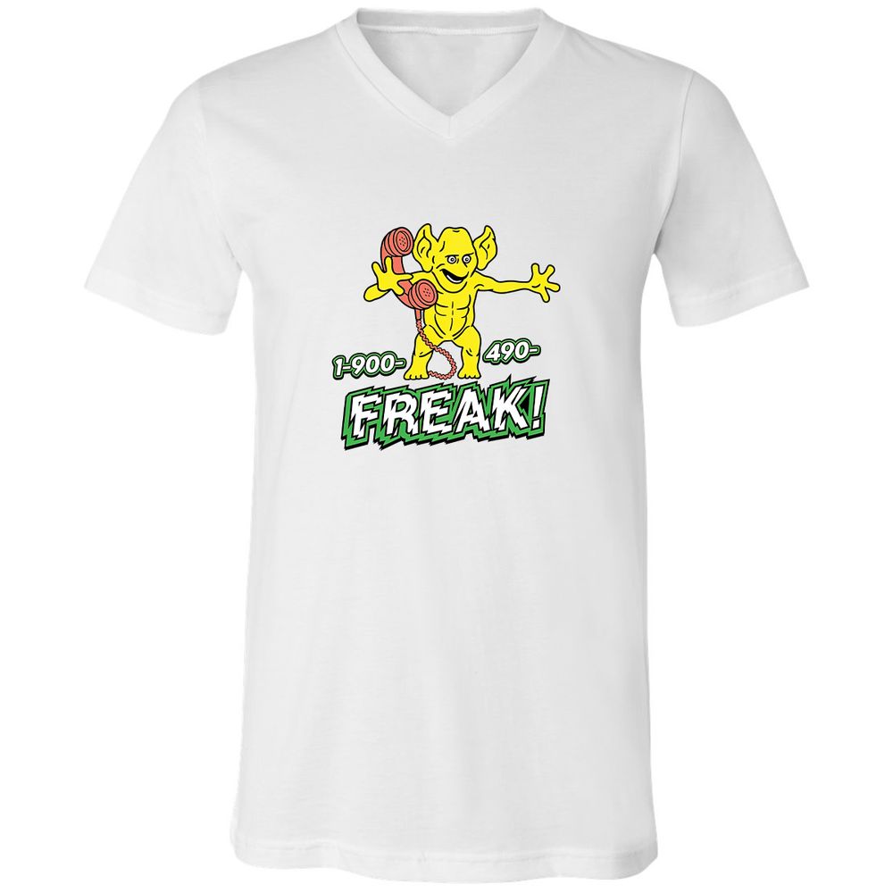 Unisex V-Neck T-Shirt - 7DX7D5LC - White - 1