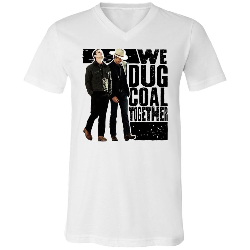 Unisex V-Neck T-Shirt - 8J5V7DVQ - White - 1