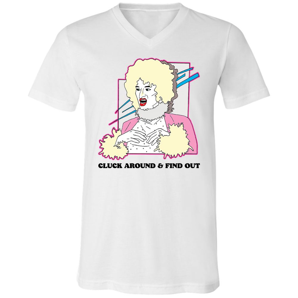 Unisex V-Neck T-Shirt - ZHEKAEQW - White - 1