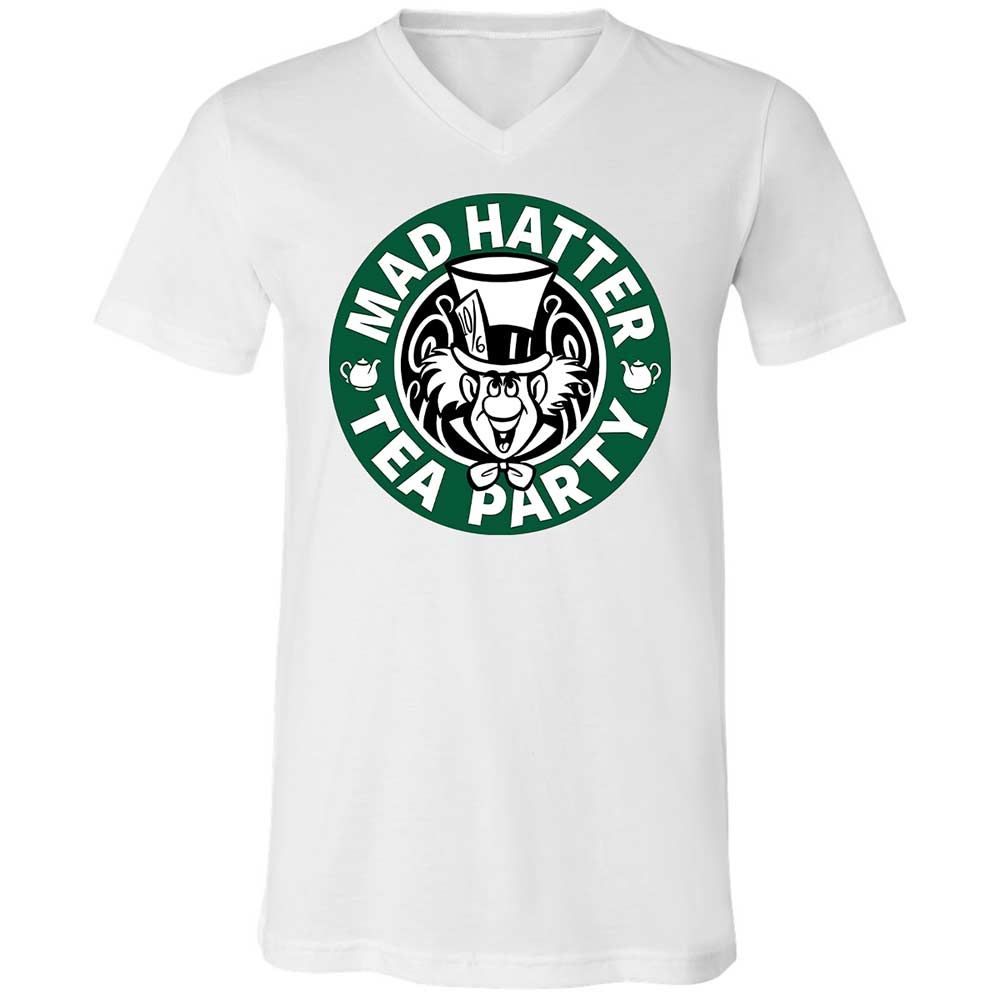 Unisex V-Neck T-Shirt - F5XBNC8B - White - 1