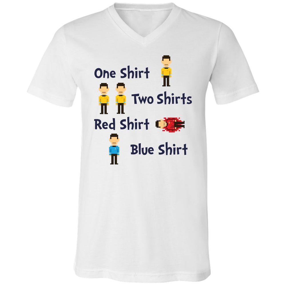 Red Shirt, Blue Shirt - White - 1