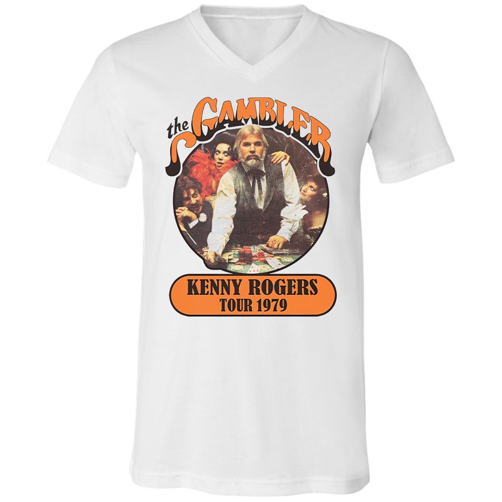 Unisex V-Neck T-Shirt - RYQ576B8 - White - 1