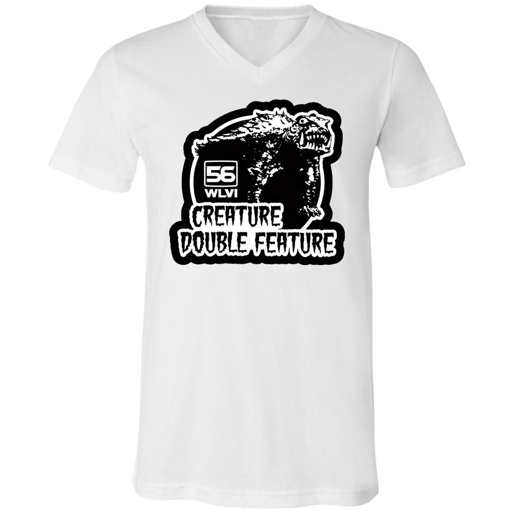 Unisex V-Neck T-Shirt - XCKNQ73Q - White - 1