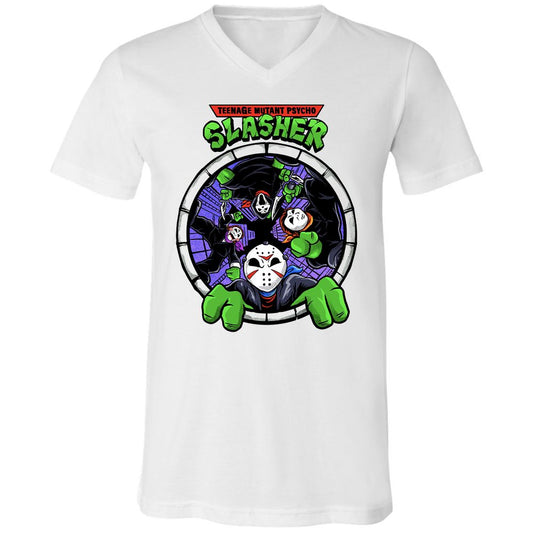 Unisex V-Neck T-Shirt - ZHM3PYRP - White - 1