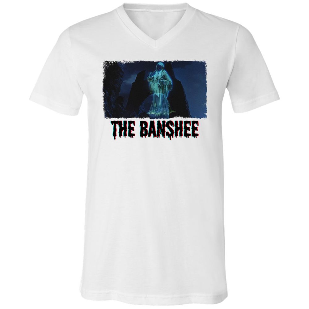 Unisex V-Neck T-Shirt - L3GJDTUJ - White - 1