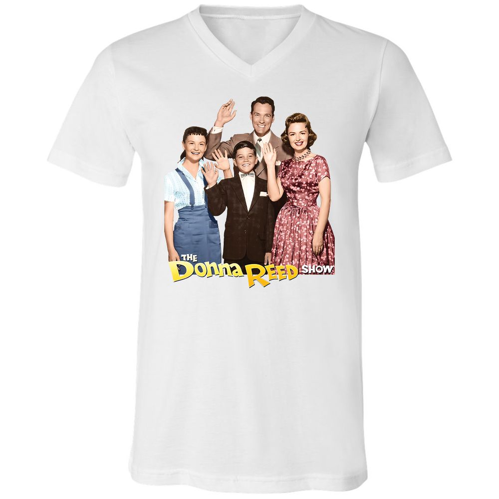 Unisex V-Neck T-Shirt - 6JCWVWEC - White - 1