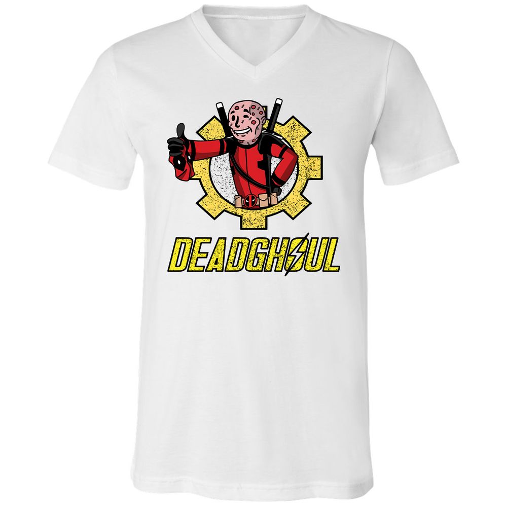 Unisex V-Neck T-Shirt - QWP3K85C - White - 1