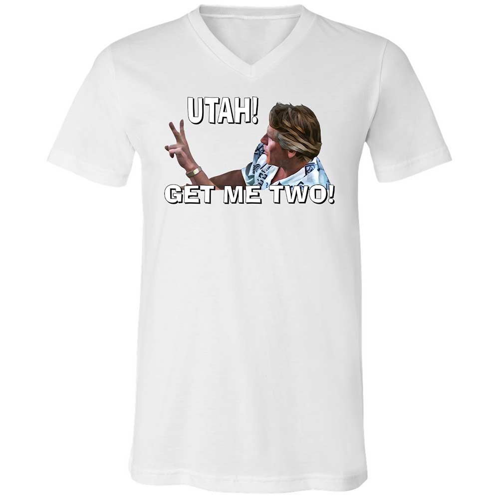 Unisex V-Neck T-Shirt - 4696MLQE - White - 1