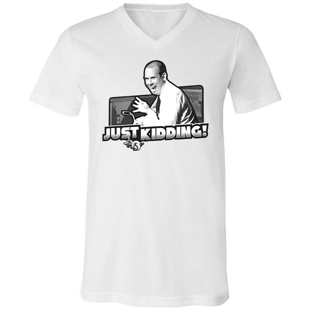 Unisex V-Neck T-Shirt - JZWFLF69 - White - 1