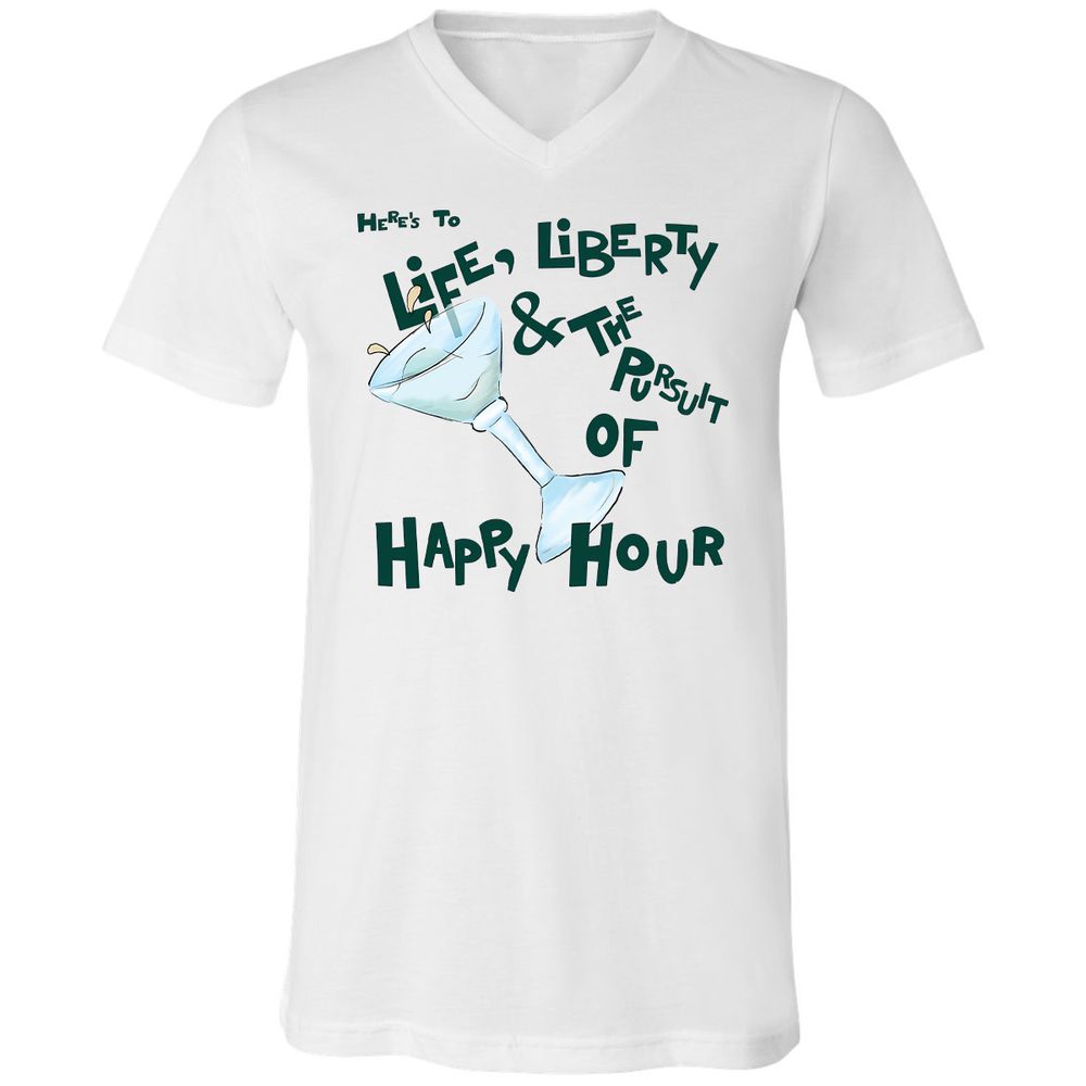 Unisex V-Neck T-Shirt - NQ15DWXG - White - 1
