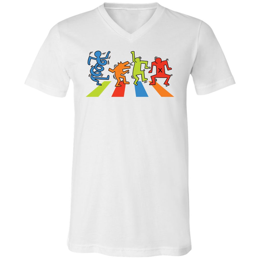 Unisex V-Neck T-Shirt - D3NVX7Z6 - White - 1