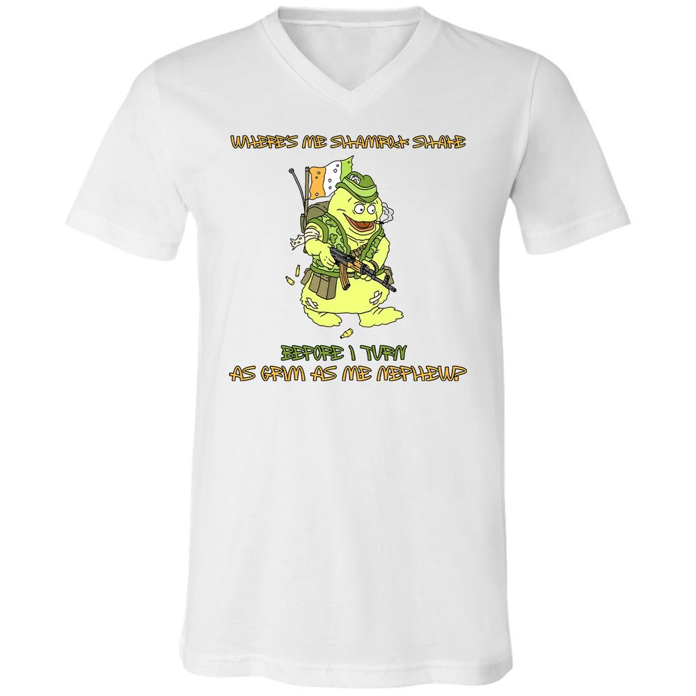 Unisex V-Neck T-Shirt - 22GWD7F9 - White - 1