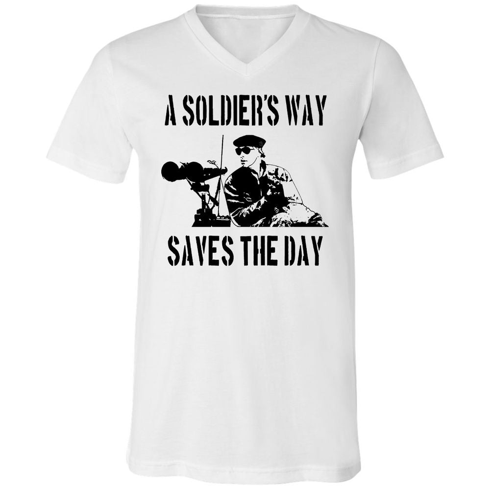 Unisex V-Neck T-Shirt - 7JSE4CU5 - White - 1