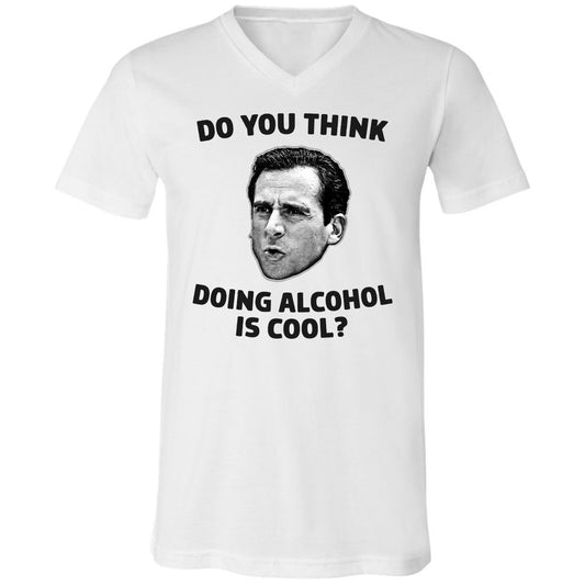 Unisex V-Neck T-Shirt - W64WGUKF - White - 1