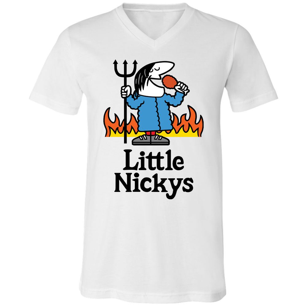 Unisex V-Neck T-Shirt - ZU5W9WGD - White - 1