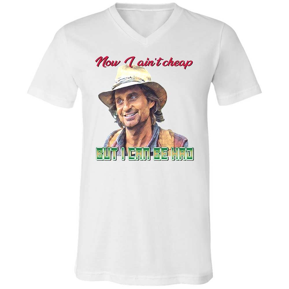 Unisex V-Neck T-Shirt - K7XR39X2 - White - 1