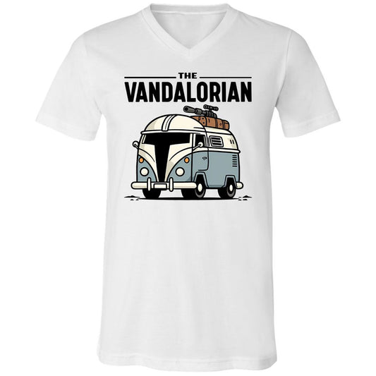 Unisex V-Neck T-Shirt - TEEECUMN - White - 1