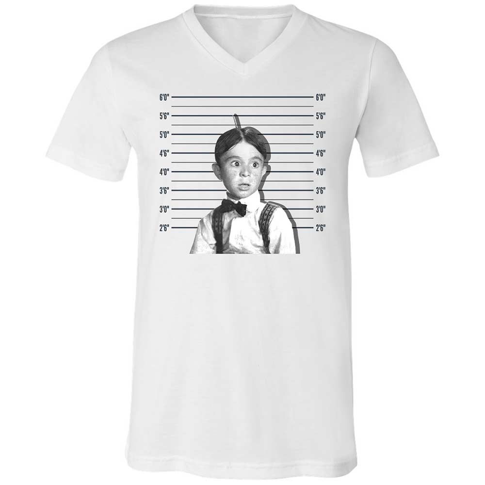 Unisex V-Neck T-Shirt - M89Y22R8 - White - 1
