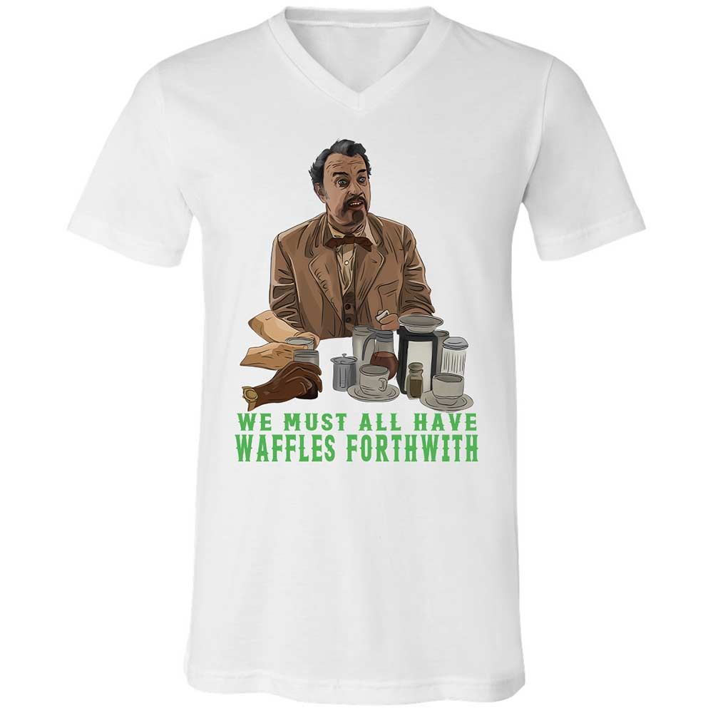 Unisex V-Neck T-Shirt - S9KFU46Y - White - 1