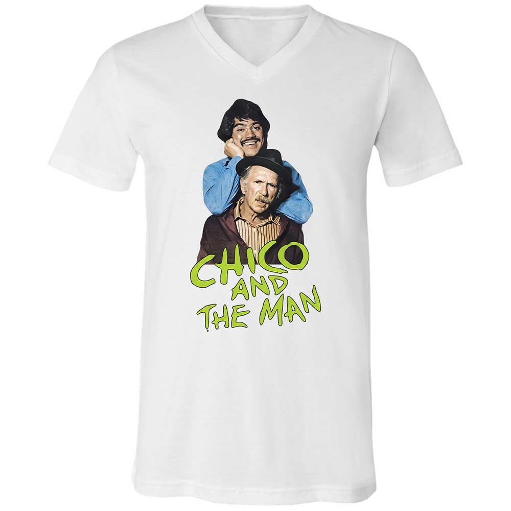 Unisex V-Neck T-Shirt - B6WH5REJ - White - 1