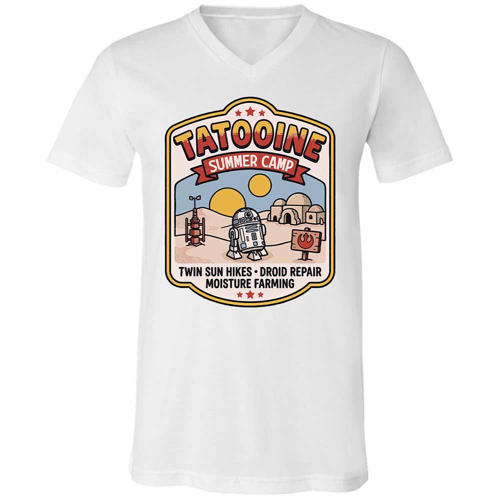 Unisex V-Neck T-Shirt - DC97NUJE - White - 1