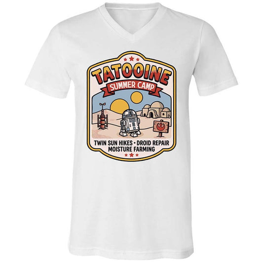 Unisex V-Neck T-Shirt - DC97NUJE - White - 1