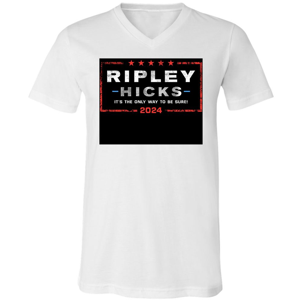 Unisex V-Neck T-Shirt - F7C5NE65 - White - 1