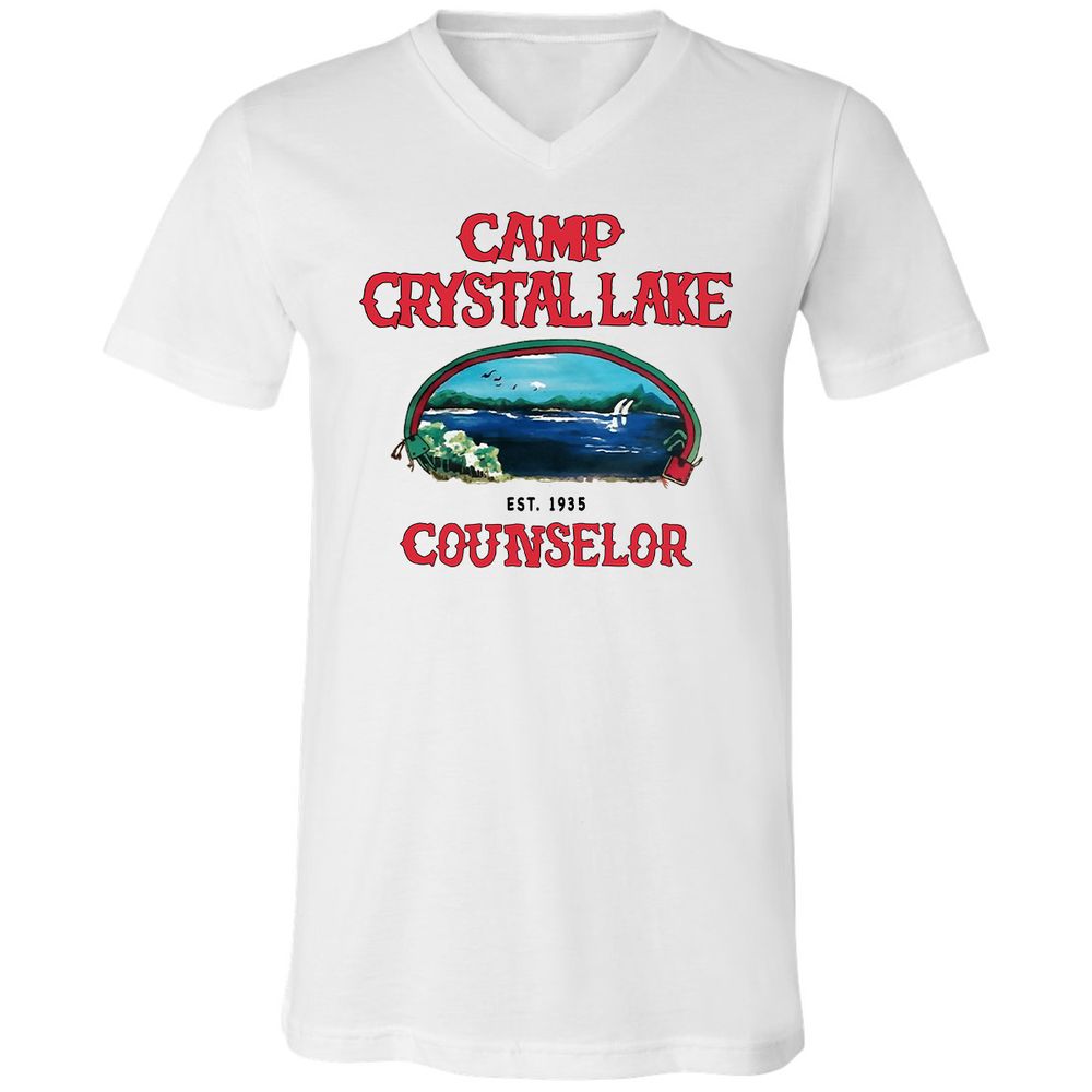 Unisex V-Neck T-Shirt - 8CDCVASV - White - 1