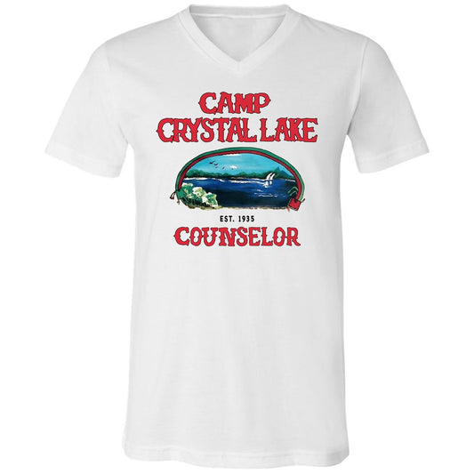 Unisex V-Neck T-Shirt - 8CDCVASV - White - 1