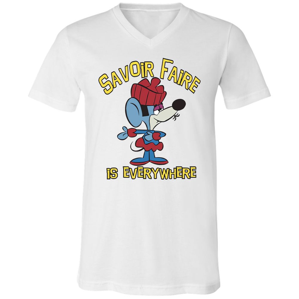 Unisex V-Neck T-Shirt - E95PJMNG - White - 1