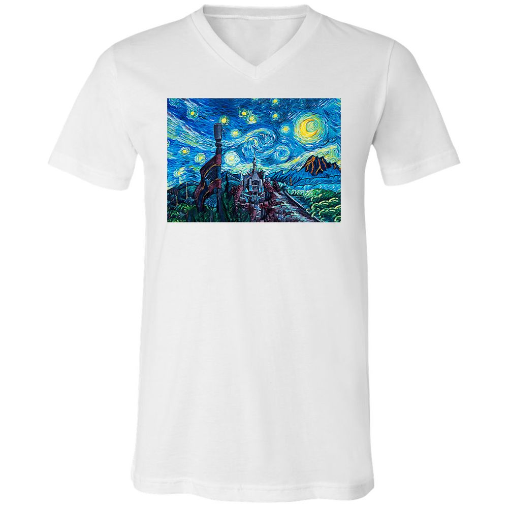 Unisex V-Neck T-Shirt - CZHYBSEU - White - 1