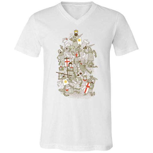 Unisex V-Neck T-Shirt - CYMH6Y37 - White - 1