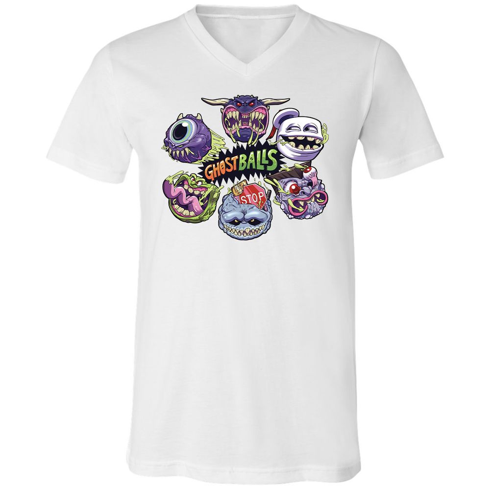 Unisex V-Neck T-Shirt - 6DSZJG81 - White - 1