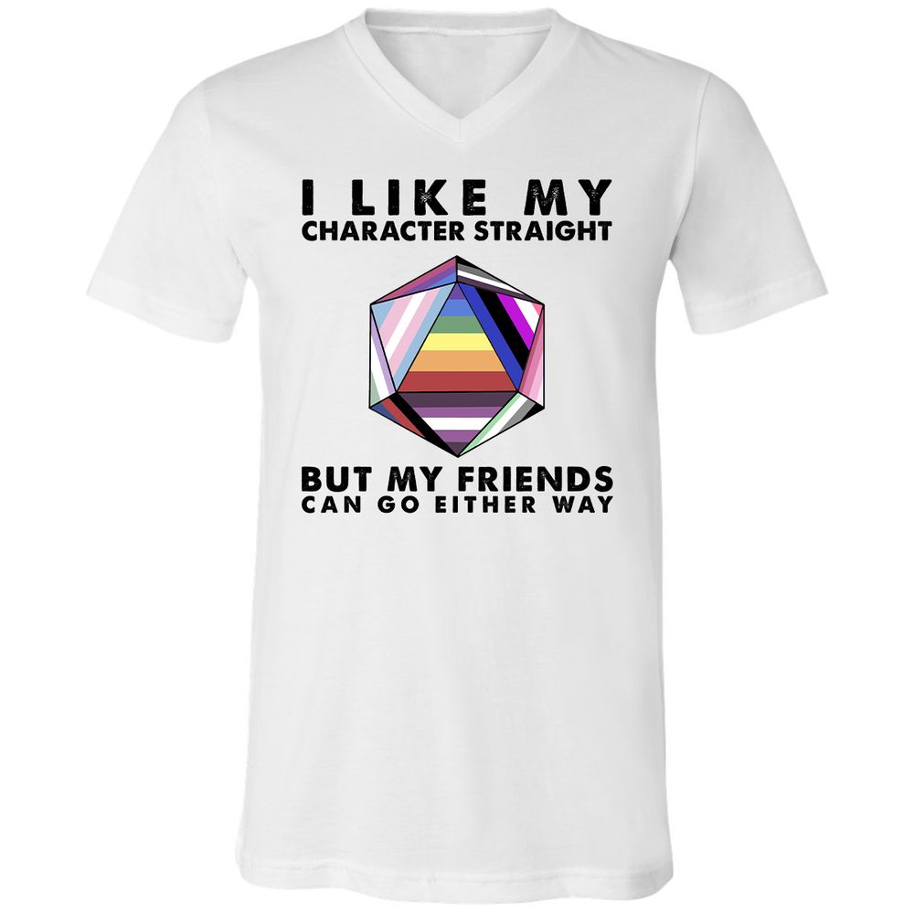 Unisex V-Neck T-Shirt - 4HDC5334 - White - 1