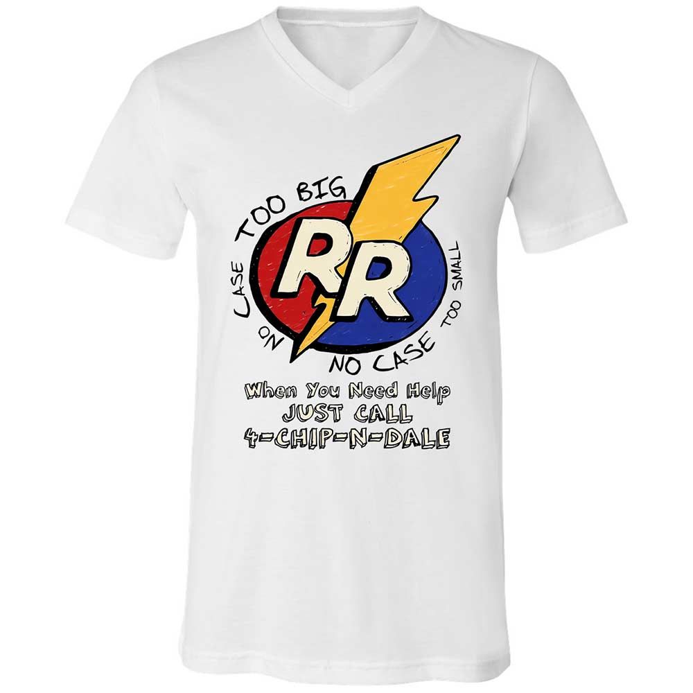 Unisex V-Neck T-Shirt - ABFAP6XQ - White - 1
