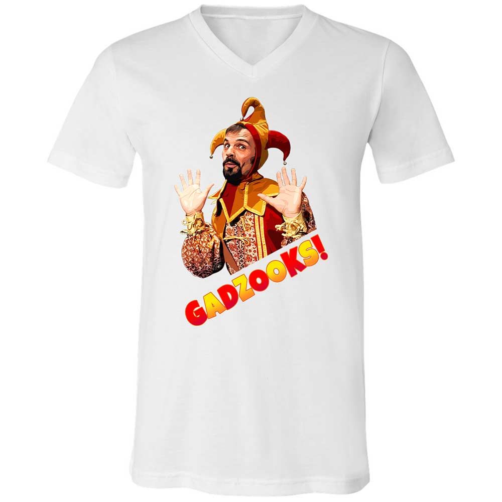 Unisex V-Neck T-Shirt - U8NDSKK3 - White - 1