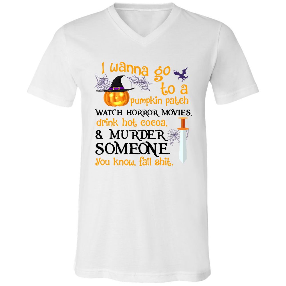 Unisex V-Neck T-Shirt - 64DPAC1T - White - 1
