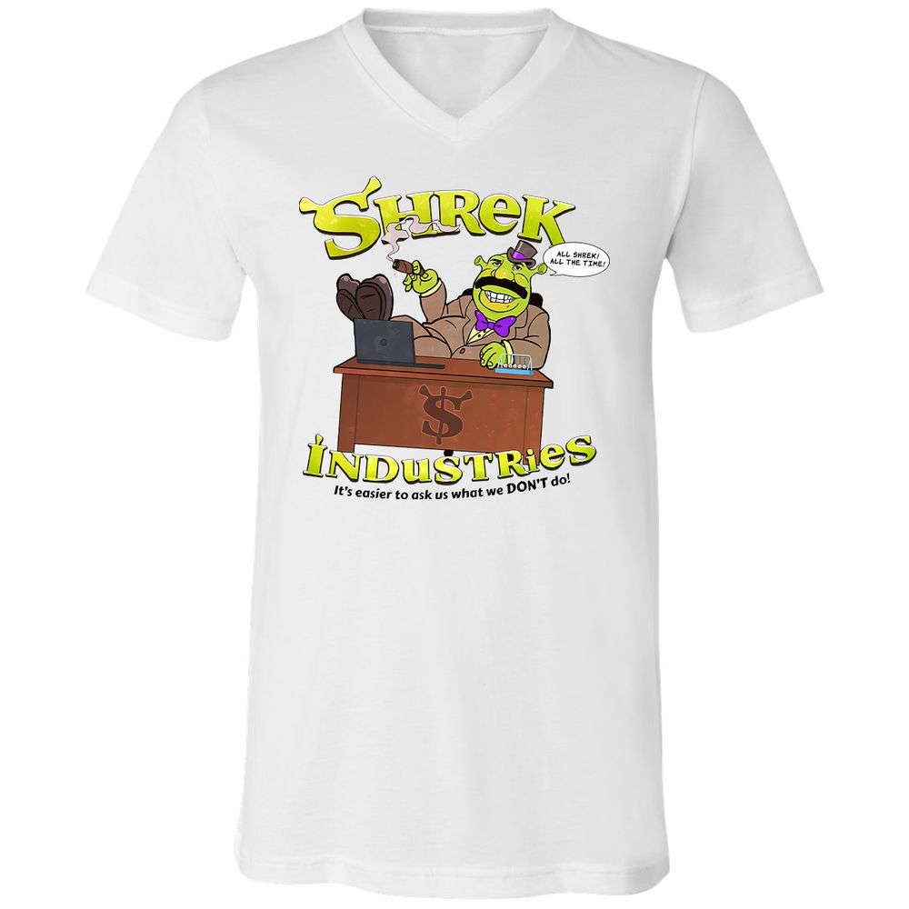 Unisex V-Neck T-Shirt - 69LWB4FM - White - 1