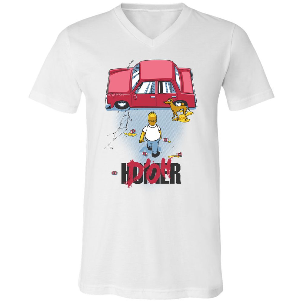 Unisex V-Neck T-Shirt - VMGCRH7V - White - 1
