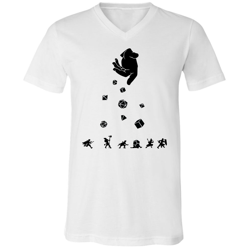 Unisex V-Neck T-Shirt - WXWGK7HJ - White - 1