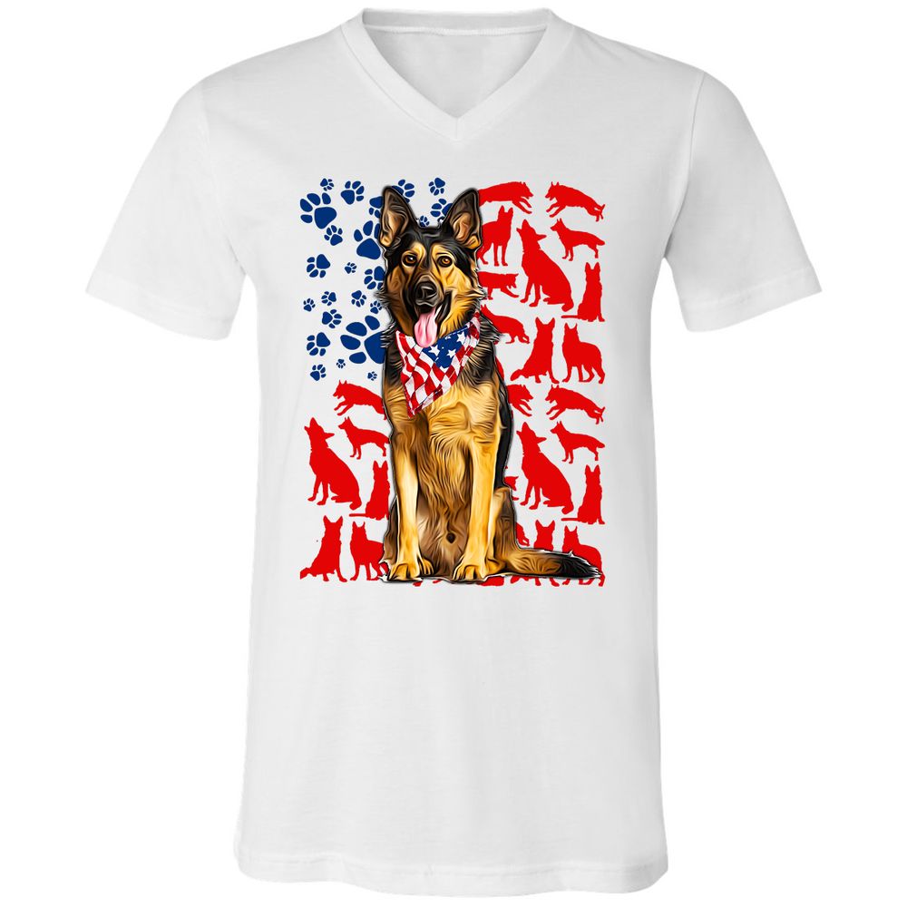Unisex V-Neck T-Shirt - WANEWJS7 - White - 1