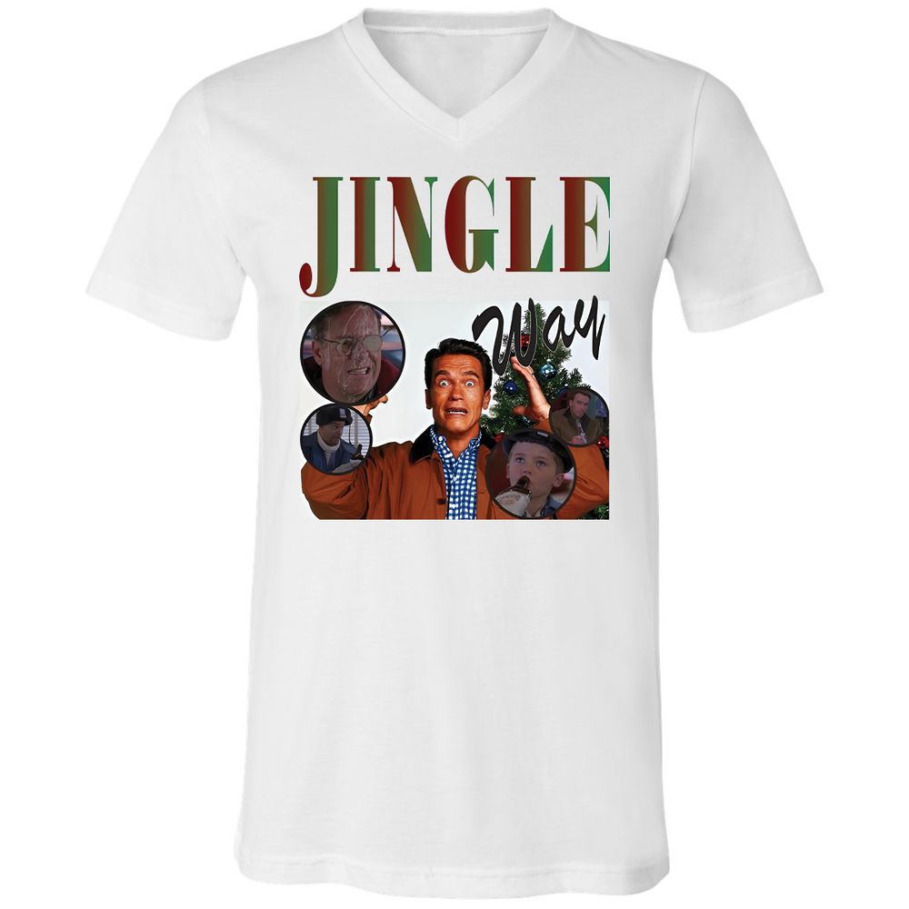 Unisex V-Neck T-Shirt - 2T9HZD3S - White - 1
