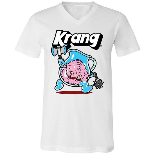 Unisex V-Neck T-Shirt - 8E6ZC95S - White - 1