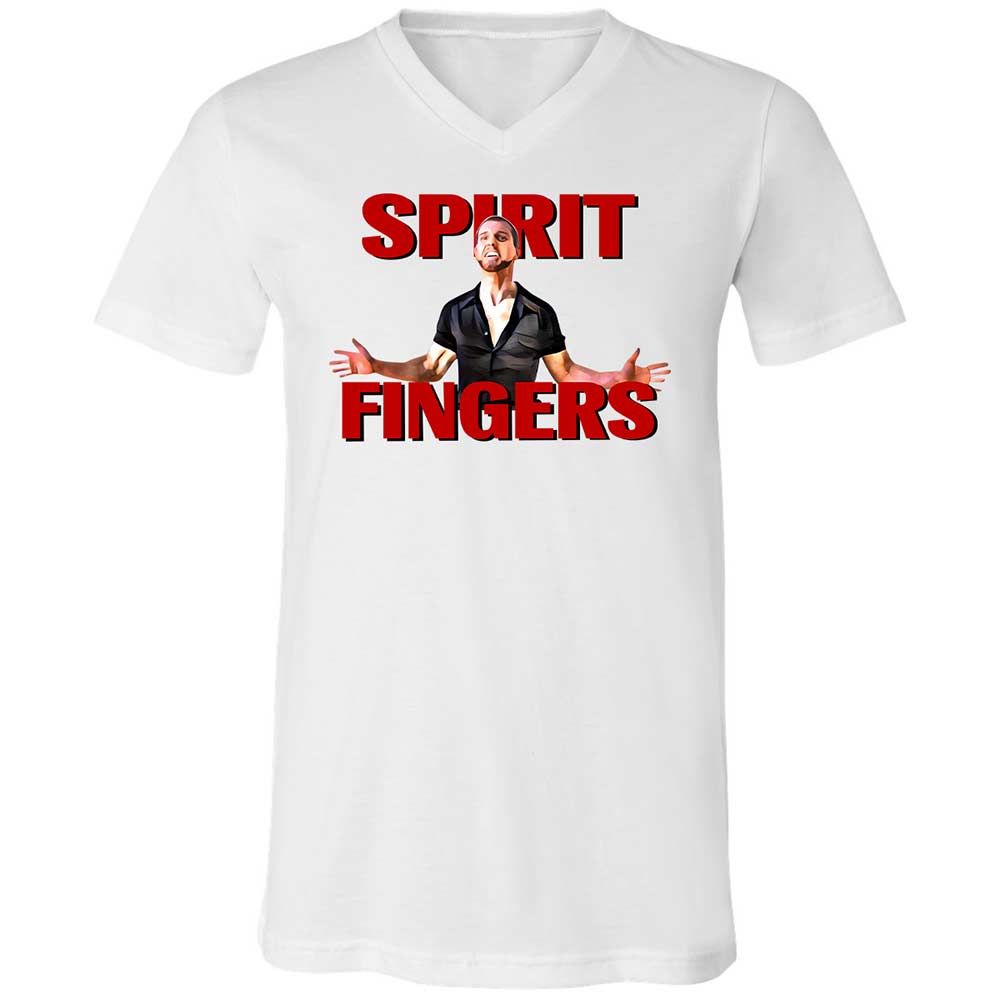 Unisex V-Neck T-Shirt - 4RKQZY3T - White - 1