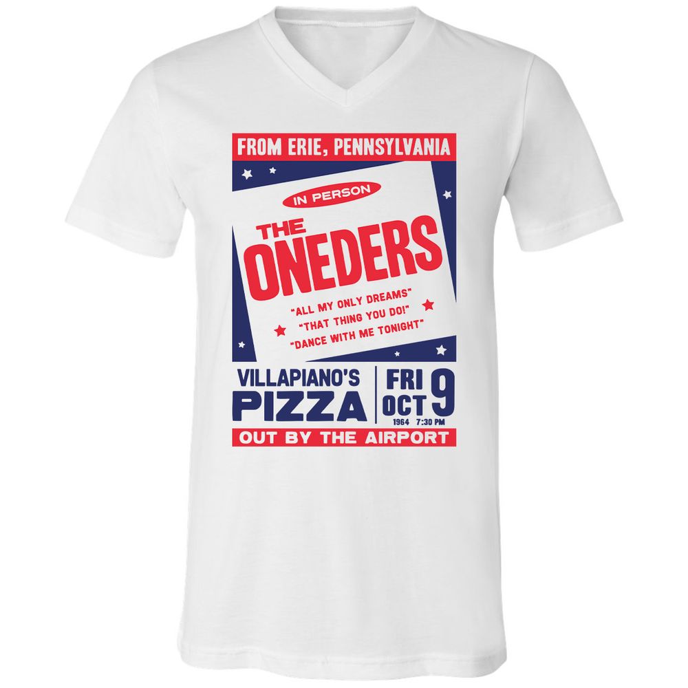 Unisex V-Neck T-Shirt - AXSZ55KM - White - 1
