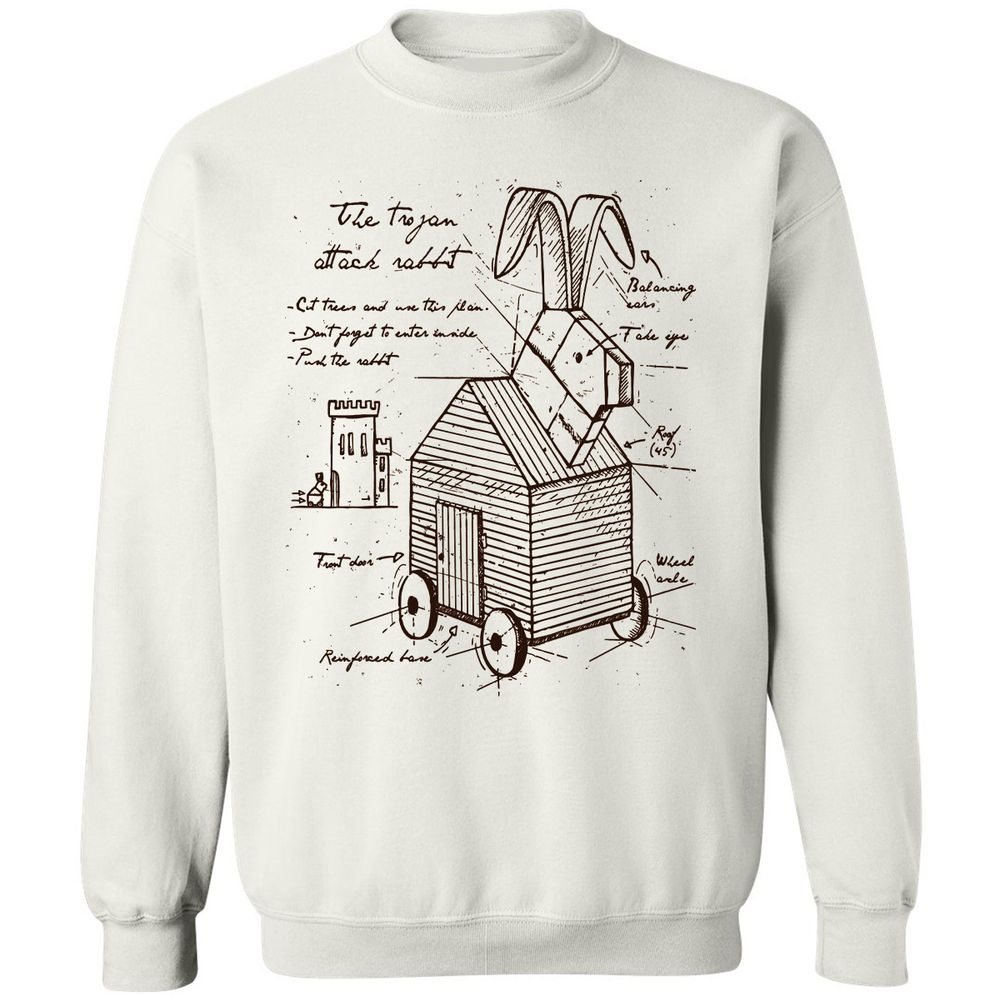 Classic Unisex Sweatshirt - ZNH6XD5Q - White - 1