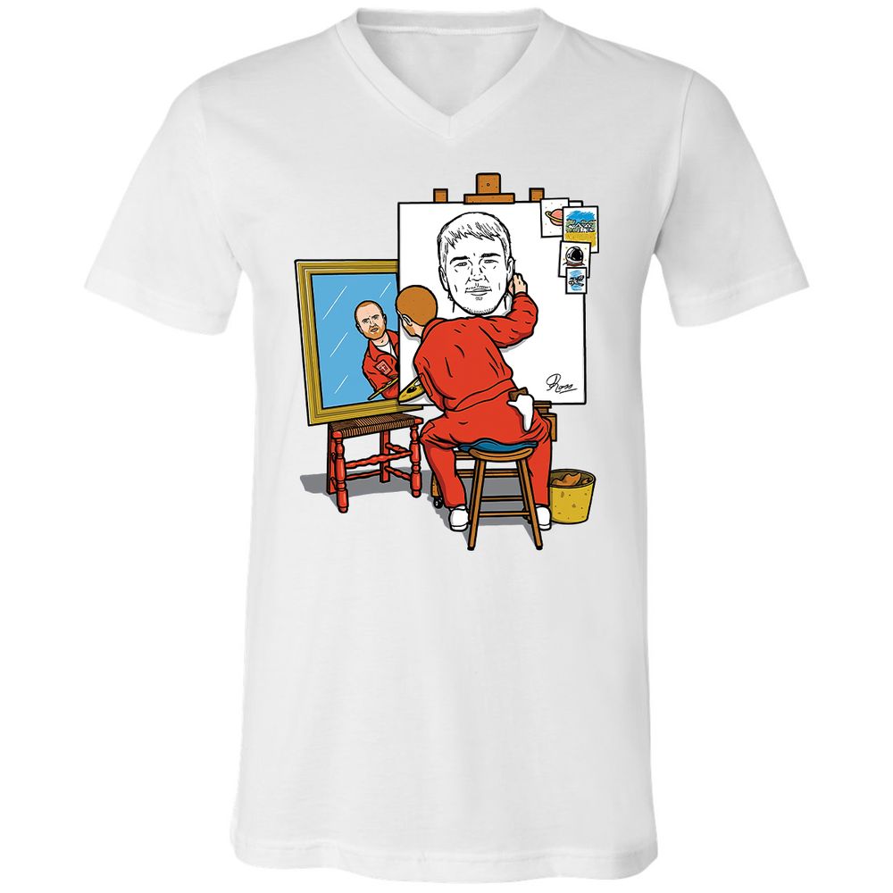 Unisex V-Neck T-Shirt - 1UB88QQL - White - 1