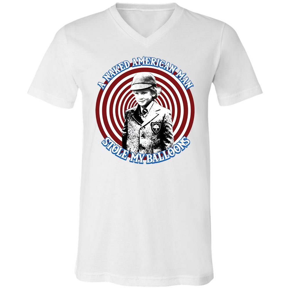 Unisex V-Neck T-Shirt - 4D6L6H9G - White - 1