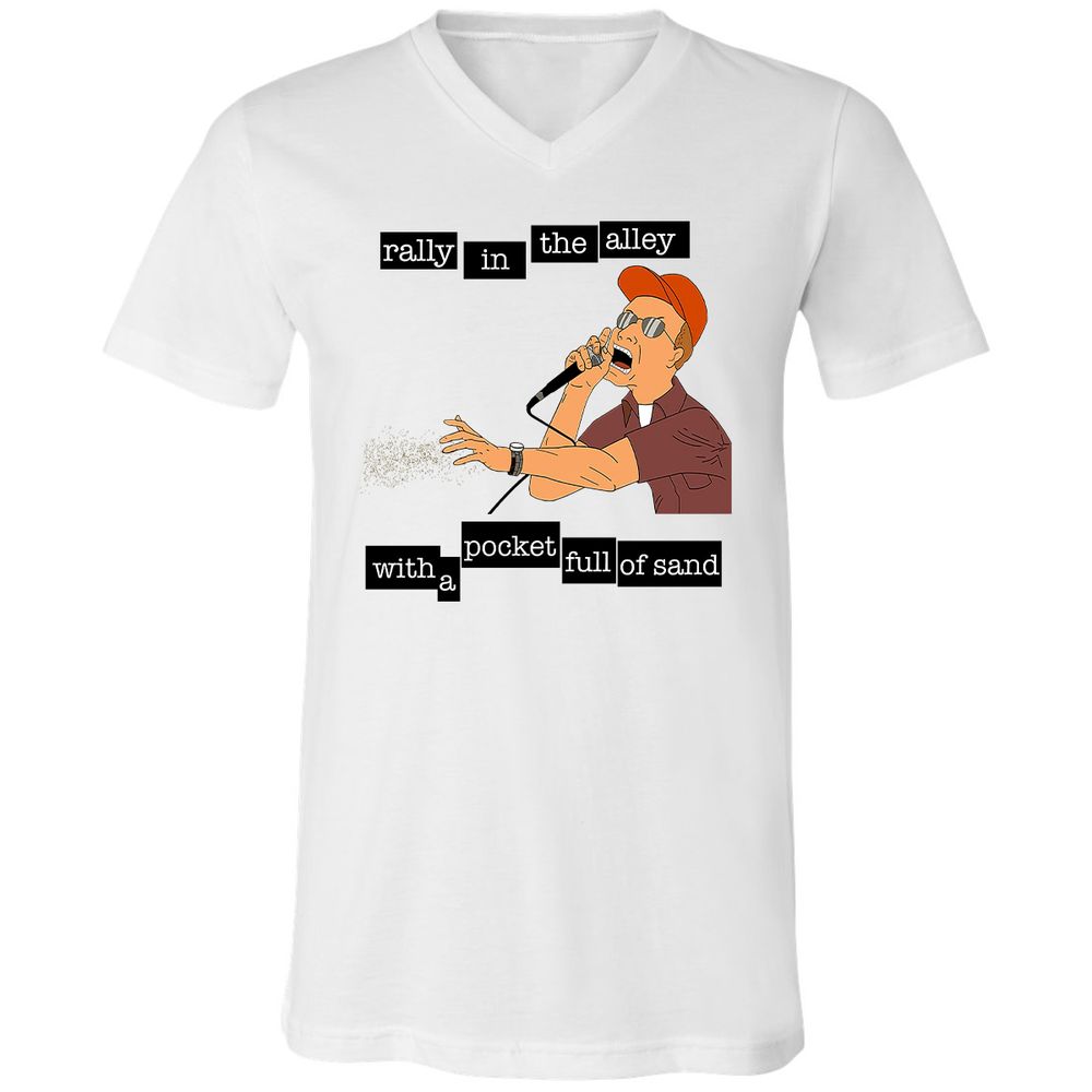 Unisex V-Neck T-Shirt - HADNDM8E - White - 1