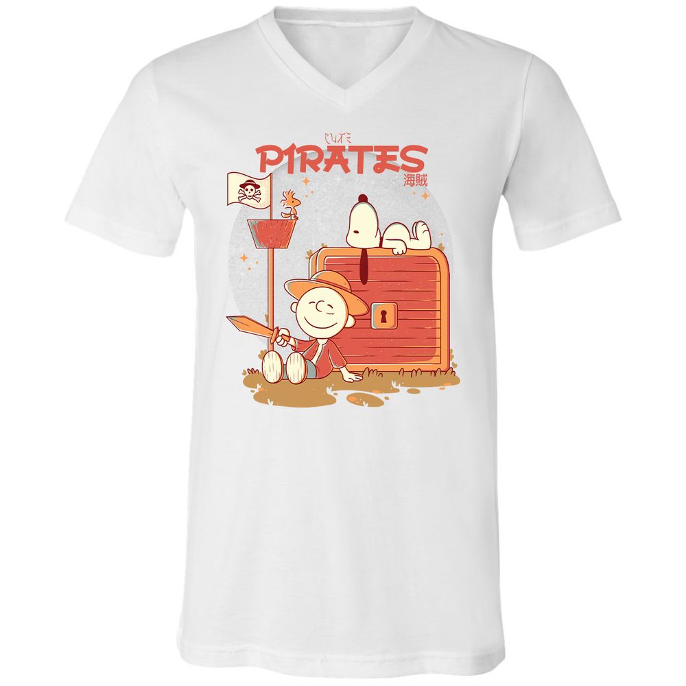 Unisex V-Neck T-Shirt - SBCWK6HW - White - 1